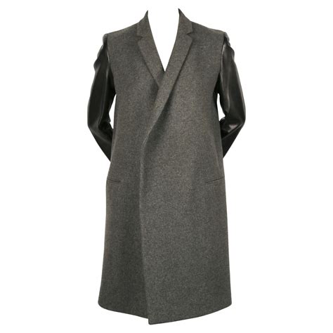 celine crombie coat black|CELINE by PHOEBE PHILO charcoal grey black .